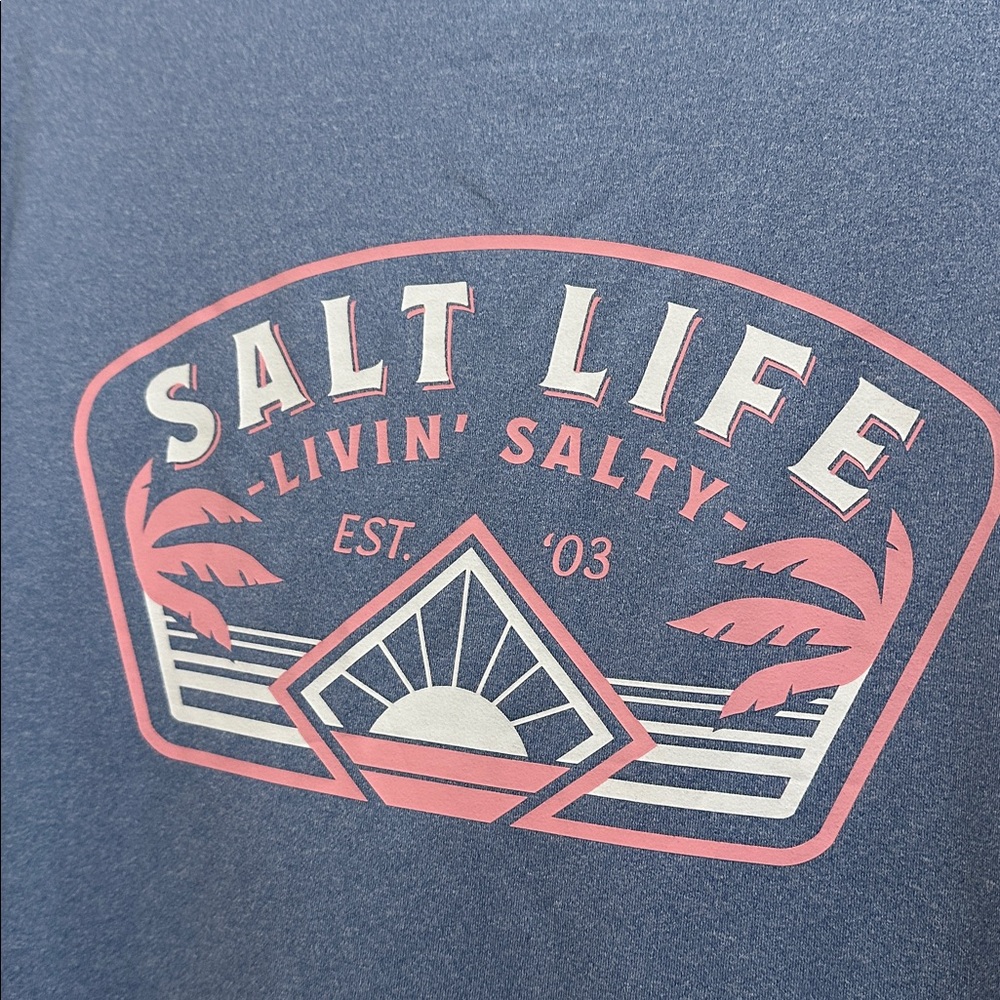 NWOT Salt Life Women’s Blue Long Sleeve Performance Shirt Sz L